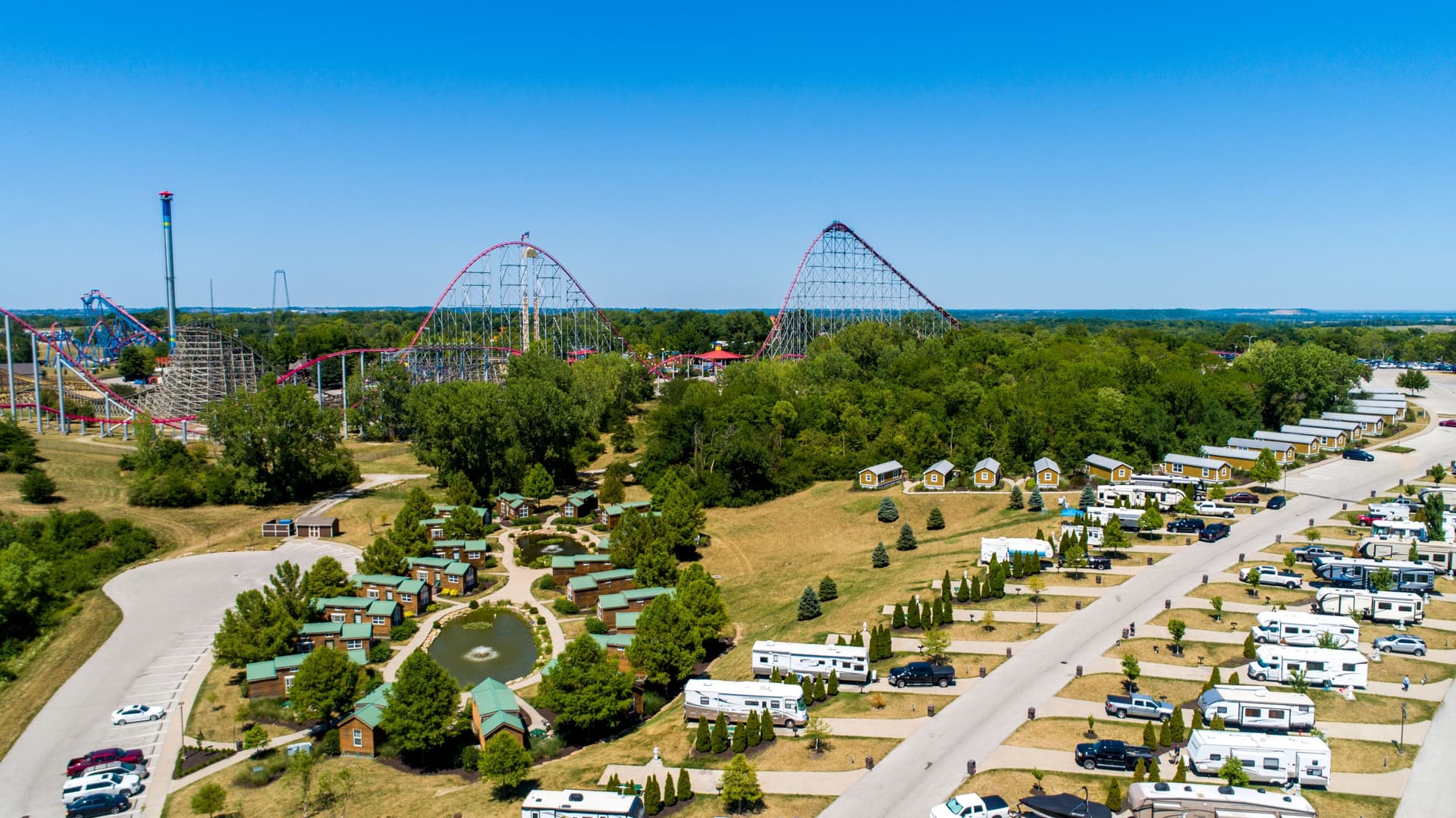 Worlds of Fun Village<br>Kansas City, MO background image