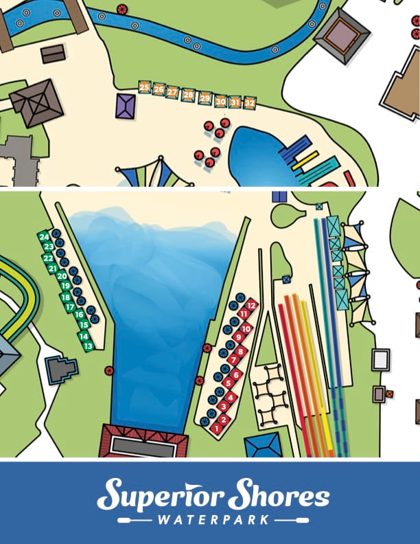Valleyfair Superior Shores Waterpark Cabana Map
